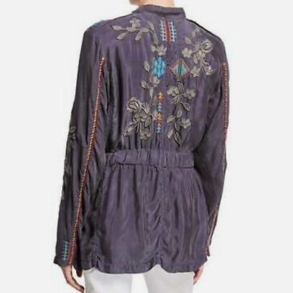 JOHNNY WAS • NWOT EMBROIDERED FLOWER MILTON CUPRA JACKET SIZE SMALL - Picture 2 of 7